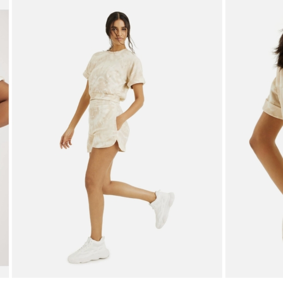 Tie dye crop and shorts matching sweat set - Picture 1 of 6